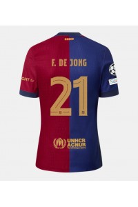 Barcelona Frenkie de Jong #21 Jalkapallovaatteet Kotipaita 2024-25 Lyhythihainen